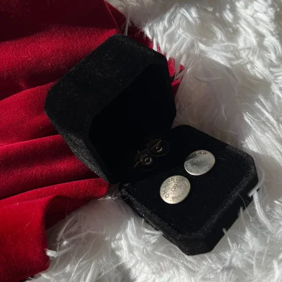 CHANEL * Made in France* Brushed Silver Disk Earrings - Picture 8 of 8